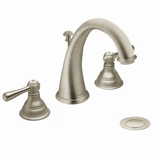 MOEN T6125BN Kingsley 8 pulgadas Kit de moldura de grifo de baño amplio níquel cepillado - Imagen 1 de 5