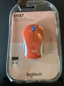 Logitech - M187 Mini Wireless Optical Ultra Portable Mouse Red - New In Package - Picture 1 of 2
