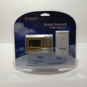 Oregon Scientific Wireless Thermometer & Alarm Clock Indoor/Outdoor RAR601 NEW - Picture 1 of 7