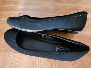 Black Rivet woman's size 11W slip on black  flats shoes shoes - Picture 1 of 6
