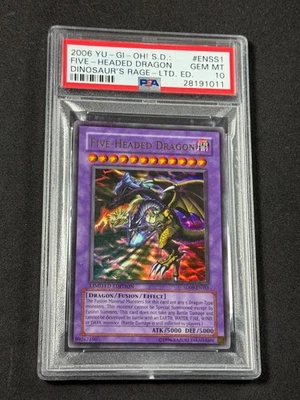 Yugioh PSA 10 Five-Headed Dragon SD09-ENSS1 Limited Edition Ultra Rare - Image 1 of 3