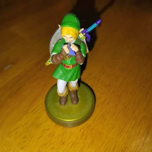 Link Ocarina of Time Amiibo The Legend of Zelda Tested Great Stocking Stuffer - Picture 1 of 6