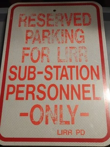 Pre Mta Subway Sign Long Island Railroad Police Department LIRR 18 X 12 Inches - Picture 1 of 2