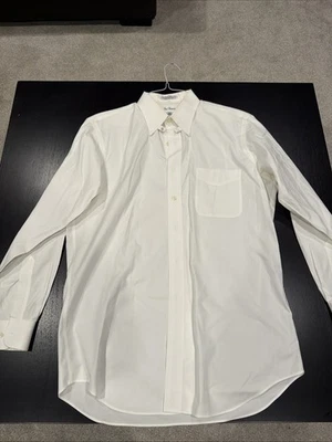 Camisa de Vestir Paul Frederick Imperial Algodón Pinpoint Blanca Talla 15.5 34 Foto 1 de 4