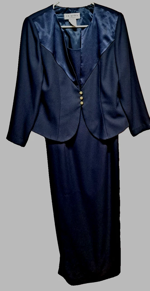 J.R. NITES BY CALIENDO 2 Piece Womens Formal Floor Lenght Jacket + Dress Size 10 - Image 1 of 4