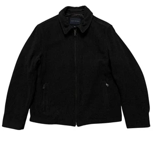 Banana Republic Jacket Mens Size M Full-Zip Cashmere Wool Blend Black - Picture 1 of 6