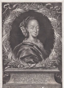 Anna Sibylla Greiff Augsburg Portrait Aquatinta Mezzotint 1695 - Bild 1 von 1