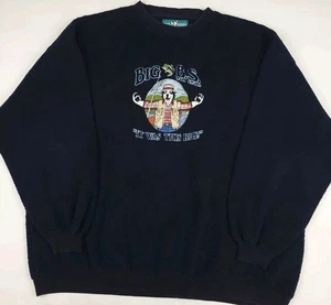 Vintage Big Dogs Bass Story dieses große bestickte Fleece Sweatshirt Angeln 3XL  - Bild 1 von 4