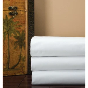 Lot of (3) Cotton Bay fitted Queen sheet soft Cotton blend 200T count white - Picture 1 of 5
