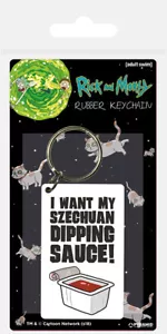 Rick and Morty Szechuan Sauce gummi Schlüsselanhänger Keychain Porte NEU - Bild 1 von 1