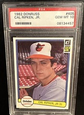 1982 Donruss Cal Ripken Jr #405 PSA 10 Gem Mint Rookie Card HOF