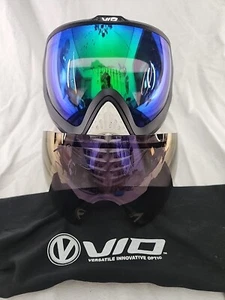 Goggles Virtue Vio Paintball Mask Model 2056 White & Extra Lens In Bag Scratches - Picture 1 of 12