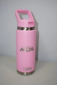 YETI Rambler 26 oz Botella Acero Inoxidable Tapa de Pajita Power Pink Corazón Mamá - Imagen 1 de 19