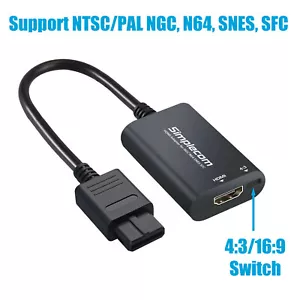 HDMI Cable Adapter Converter Composite AV to HDMI for Nintendo NGC N64 SNES SFC - Picture 1 of 4