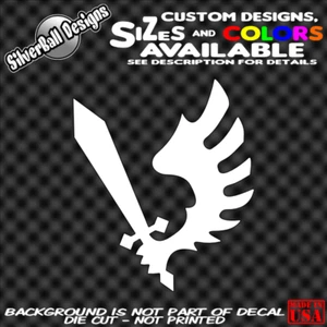 Raven Wing Badge Custom Vinyl Decal Sticker car truck window Warhammer 40K d&d - Picture 1 of 1