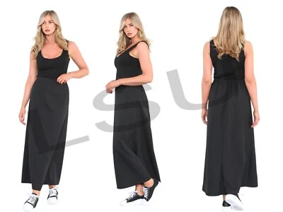 Ladies Long Skirt Half Elasticated Waist Long Ankle Length Women Skirt Dress - Image 1 of 2