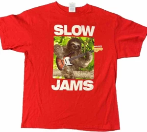 Hybrid Boys Youth Video Game Skills Graphic-Print T-shirt Sloth Red Medium - Picture 1 of 4
