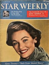 Vintage STAR WEEKLY Magazine- GENE TIERNEY, KIM NOVAK, JIMMY STEWART Jan 10 1959