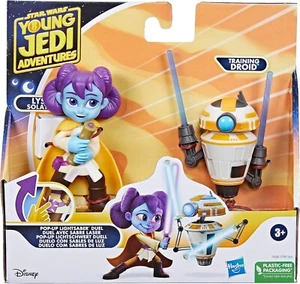 STAR WARS YOUNG JEDI POP-UP LIGHTSABER LYS SOLAY TRAINING DROID - Picture 1 of 1
