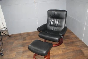 Ekornes Stressless Tokyo + Hocker Relaxsessel Leder Schwarz Bequem Designer #80 - Bild 1 von 10