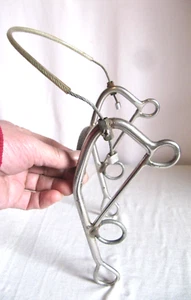 Vintage Adjustable Cable Nose Sweet Iron Mullen Mouth Horse Riding Bit - Picture 1 of 11