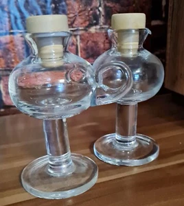 2 Glasgefäße für Essig/Öl+Korken - Glaskoch LEONARDO - Handarbeit - sehr GUT*@* - Bild 1 von 4