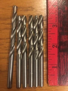 6Pcs. Columbia Bright Drill Bits 1/4"D x 3 1/2"L ,.2500, 1/4" Shank, NOS - Picture 1 of 2