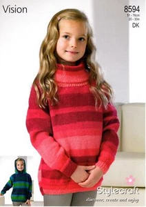 Stylecraft Modello per Lavoro a Maglia - Visione Filo Dk - Bambini Maglioni - - Foto 1 di 2