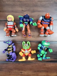 Lote de 6 figuras de colección 1990 Bucky O'Hare Toadborg Willy Bruiser Al Negator Trooper - Imagen 1 de 4