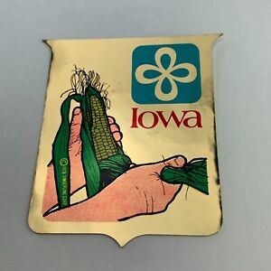 Iowa Corn Cob 1979 Timberline Vintage 3" Sticker Gold Shiny Travel Decal
