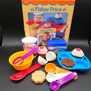 Fisher Price 1987 de colección diversión con comida diversión para hornear 6502 COMPLETO con caja - Imagen 1 de 14