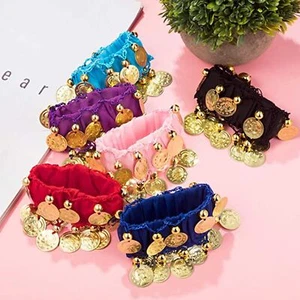 Belly Dance Wrist Ankle Cuffs Chiffon Bracelets Christmas Costume Accessory USA - Picture 1 of 31