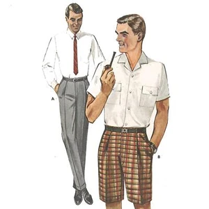 1950er Jahre Muster, Herrenhose und Bermudas Shorts - mehrere Größen - Bild 1 von 3