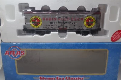 ATLAS 40' WOODSID REFRIGERATOR CAR ROBIN HOOD BEER 8105-2 O GAUGE NIB - Image 1 of 4