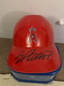 Jo Adell Autographed Signed Angels Baseball Souvenir Helmet Angel Stadium MLB - Picture 1 of 1