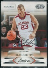 2009-10 PANINI PRESTIGE BONUS SHOTS ROOKIE BLAKE GRIFFIN BLACK AUTO /25 #155