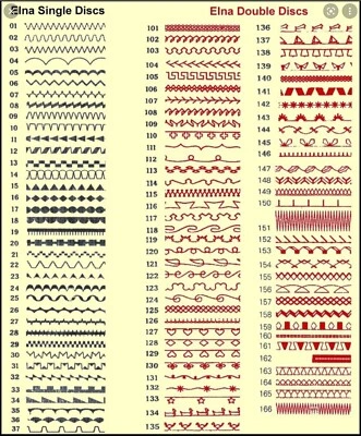 Vintage Elna sewing machine  DISC CAMS single and double - Image 1 of 3
