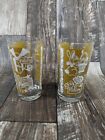 vintage drinking glasses set Of 2 Father Mother Spring Rabbit Nn0212