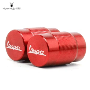 Tapas de válvula de aluminio Vespa rojo GTS GT GTV LX LXV PX 120 200 250 300 - Imagen 1 de 1