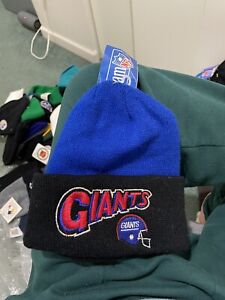 new tags vintage new york giants american needle nfl acrylic knit beanie hat usa