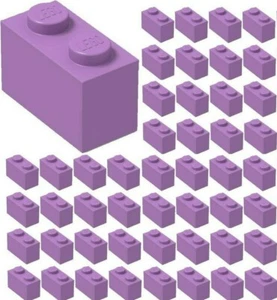 ☀️50x NUEVO LEGO 1x2 LAVANDA MEDIANA ladrillos morados # 3004 piezas a granel edificio de la ciudad - Imagen 1 de 2