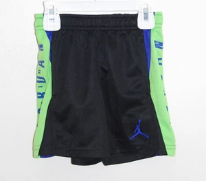 NWT Air Jordan Toddler Boys Black with Lime Green Panels Sport Shorts sz 2T - Picture 1 of 11