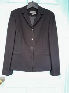 Casual Corner Annex Essentials Womens Sz 8 / 4 Button Lined Black Suit Blazer - Picture 1 of 11