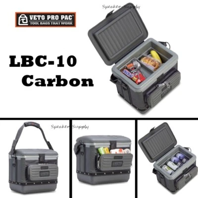 Veto Pro Pac LBC-10 Carbon Rugged Worksite Lunchbox Cooler Magnetic Latch - Image 1 of 4