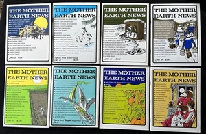 Vintage Mother Earth News No 11-18, 1971-72 Original 8 Volumes w Poster/Sleeve - Picture 1 of 19