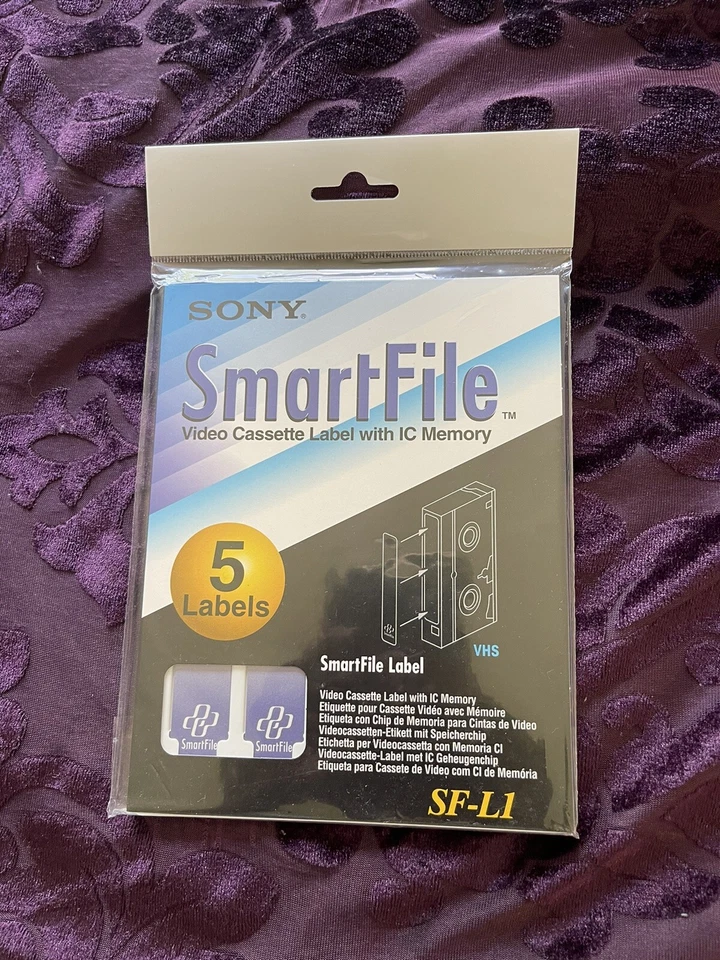 Sony SmartFile Labels Video Cassette Label with IC Memory 5 Pack SF-L1 New - Изображение 1 из 1
