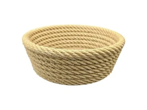 Rope Bowl 3D Printed with Wood Infusion - Stainable, Textured Decorative Basket - Picture 1 of 6
