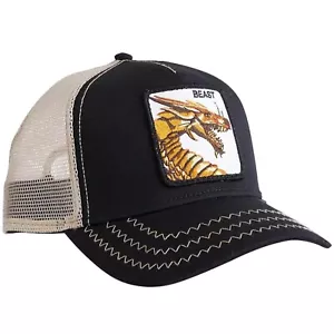 Goorin Bros Animal The Farm Trucker Baseball Snapback Hat Cap EbonyBeast Dragon - Picture 1 of 1
