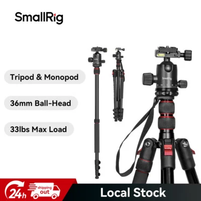 SmallRig 78" Camera Tripod Foldable Aluminum Tripod & Monopod, 360°Ball Head - Image 1 of 4