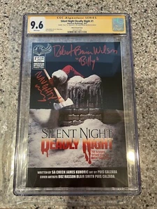 SILENT NIGHT DEADLY NIGHT #1 CGC 9.6 SS Comic SIGNED BY ROBERT BRIAN WILSON - Picture 1 of 2